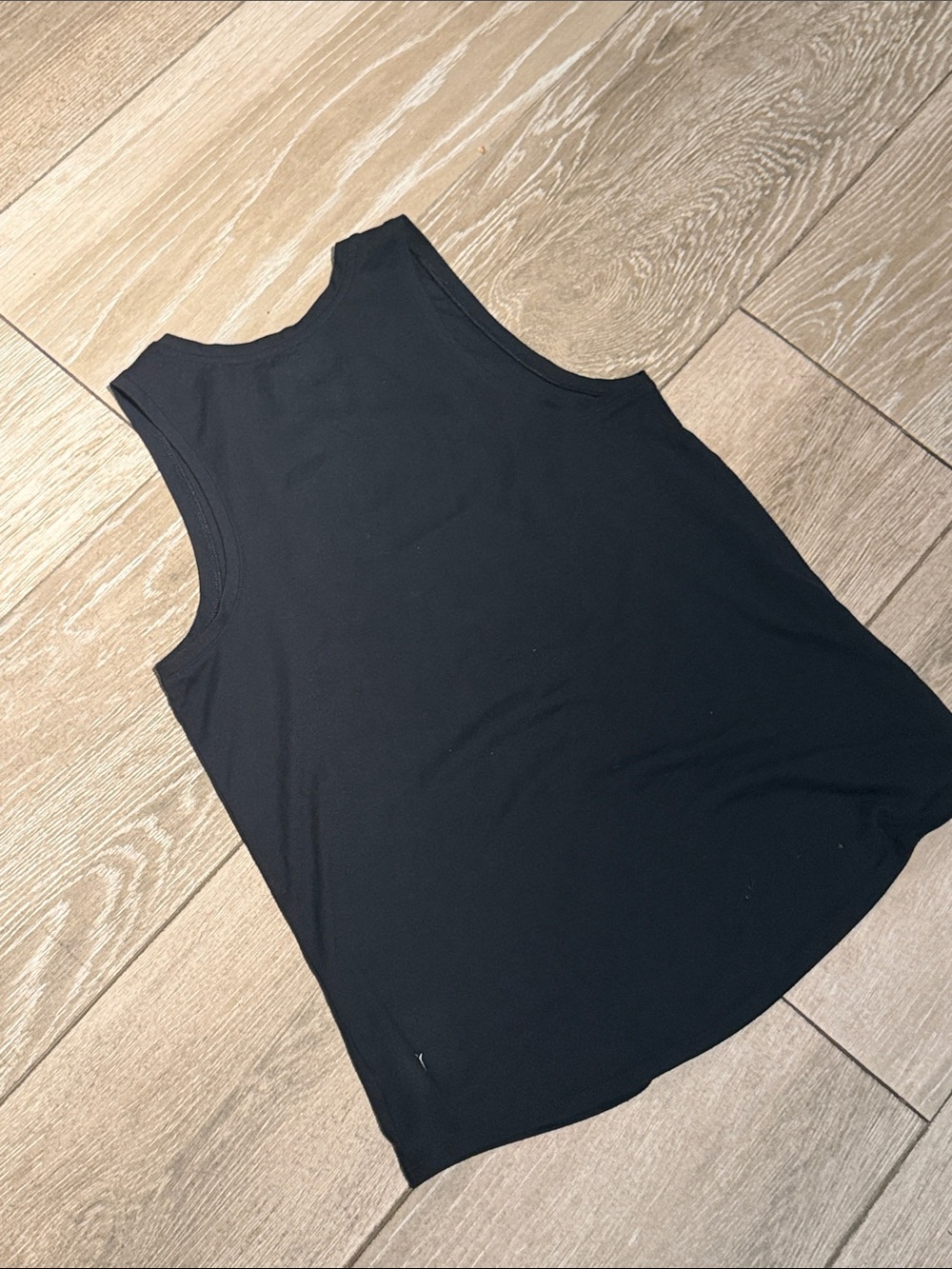 Old Navy Black Tank Top with Gold "Hustle and Shine" (A) - Picture 4 of 4